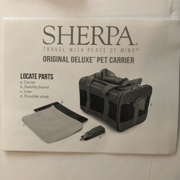 Pet Carrier, Black Lattice Stitching, Small - Picture 3 of 11